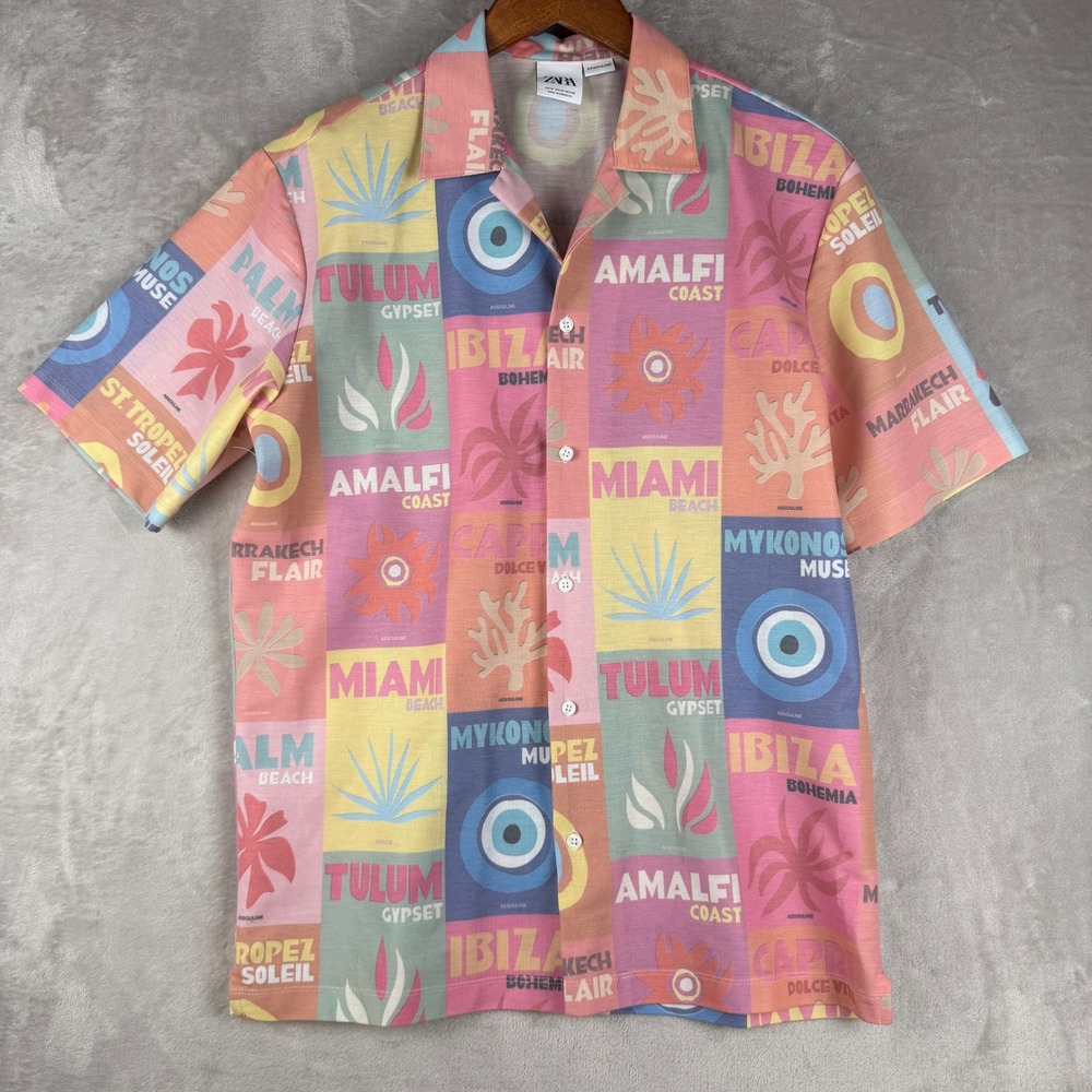 Capri amalfi Tropez Soleil Provence miami Zara Assouline Travel Collar Shirt Men